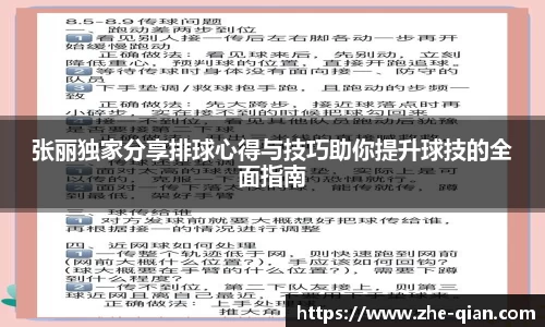 张丽独家分享排球心得与技巧助你提升球技的全面指南